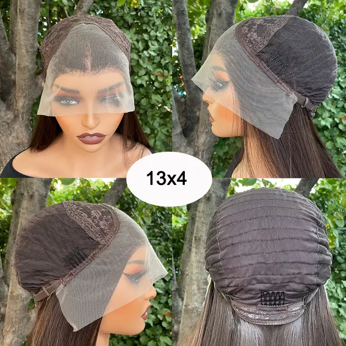 Perruque Lace Front Wig synthétique noire de jais 13x4