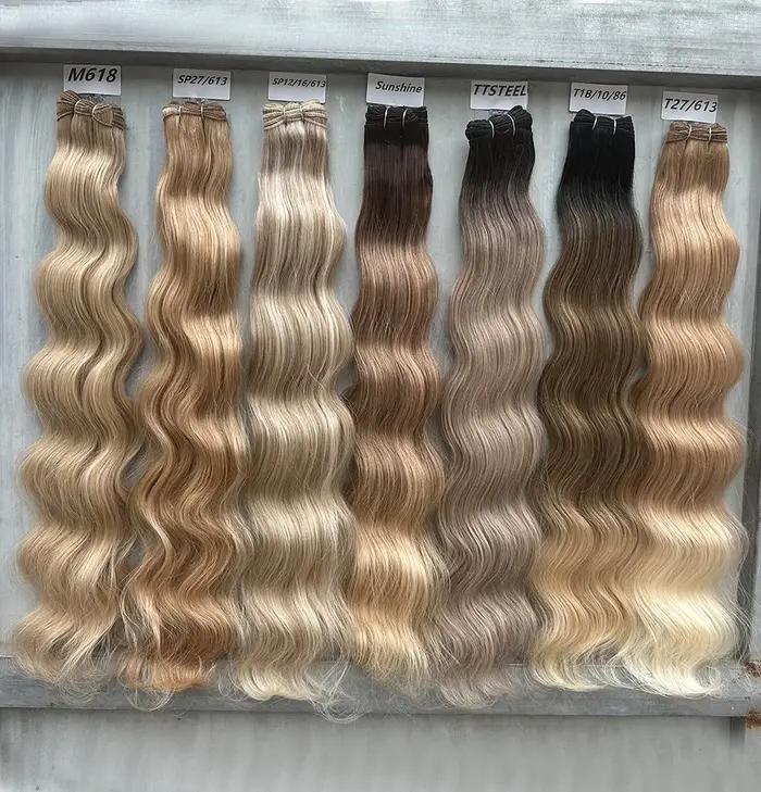 Magicae 30 pouces 200g/pièce Extension de cheveux synthétiques haute température ondulés gris