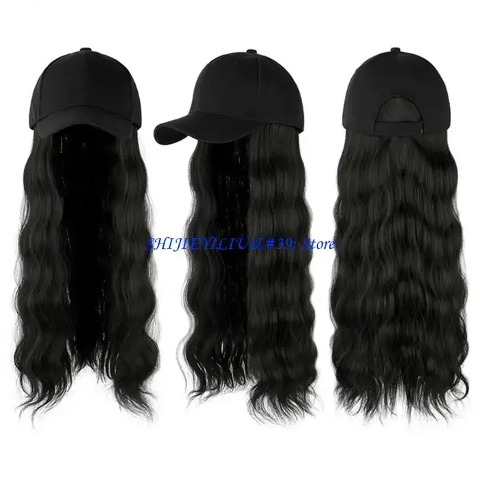 E21F – casquette Baseball avec Extensions cheveux pour femmes