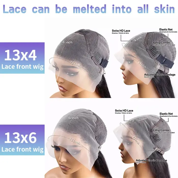 Perruques Lace Front 13x4 Body Wave 1b30 Noir Brun, Perruque Lace Frontale HD 13x6 Cheveux Humains O