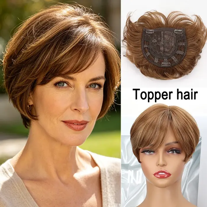Extensions capillaires synthétiques courtes pour femmes