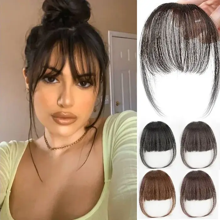 Faux Air frange cheveux Extension à clips