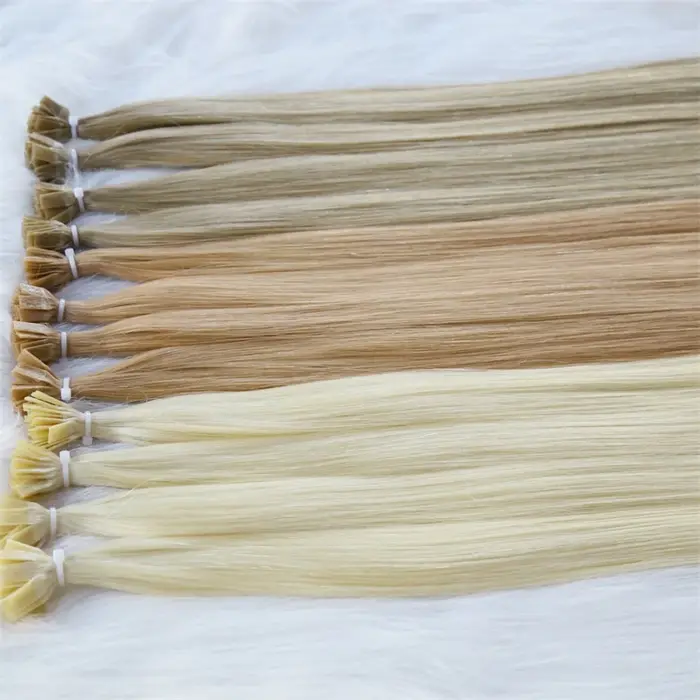 Meilleures extensions de cheveux à la kératine à pointe plate 100%