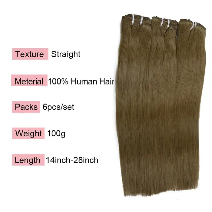 Ali Queen cheveux brésilien pince droite en PU Extensions