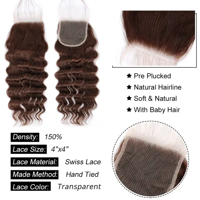 Extensions de cheveux humains ondulés 12A