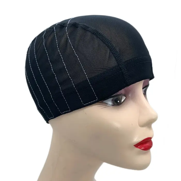 Bonnet de perruque en forme de dôme en maille avec bande sans colle pour débutants, 4x 4/5x 5/13x 4/13x6, fabrication de perruque en dentelle, filet à cheveux idéal pour créer des perruques personnali