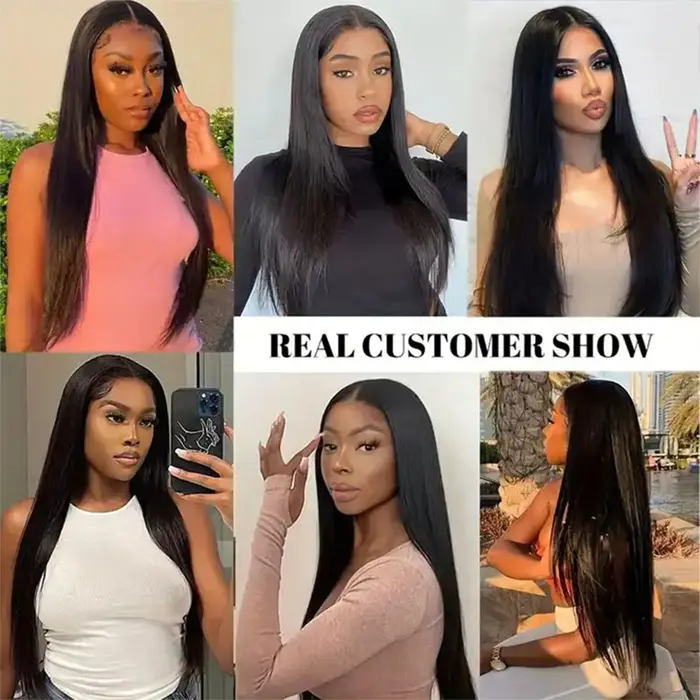 Extensions de cheveux humains 100% non traités, 120G/8 pièces, à clips droits, cheveux vierges brési