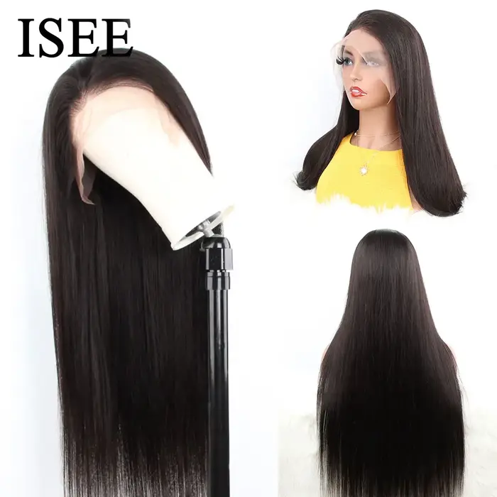 250% densité droite dentelle avant perruques de cheveux humains pour les femmes malaisienne droite d