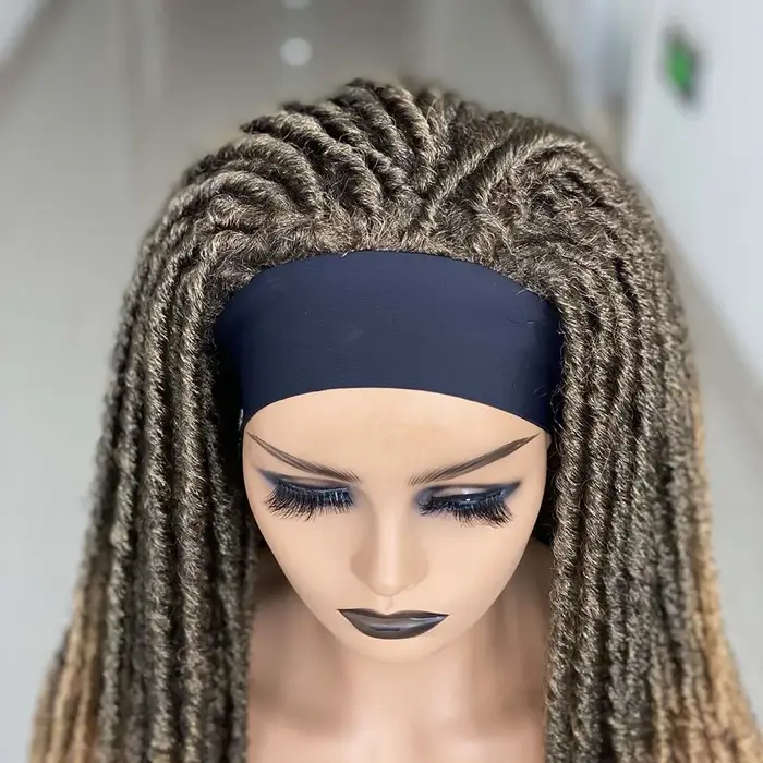 Perruque de Cosplay Dreadlock synthétique, bandeau tressé au Crochet, résistant à la chaleur, perruques de couleur noire pour femmes/hommes noirs au quotidien