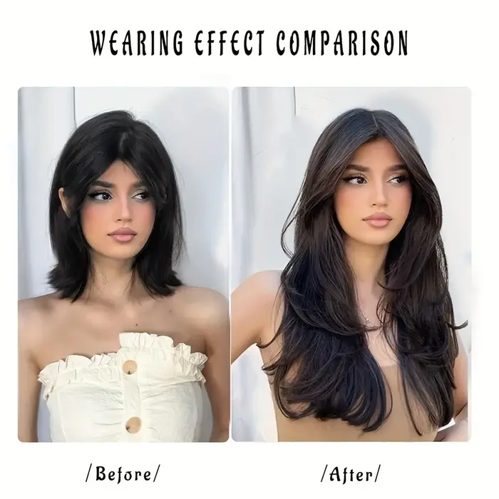 Extensions capillaires synthétiques longues et lisses