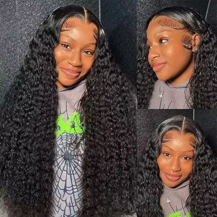 Perruque Lace Frontal Wig naturelle bouclée