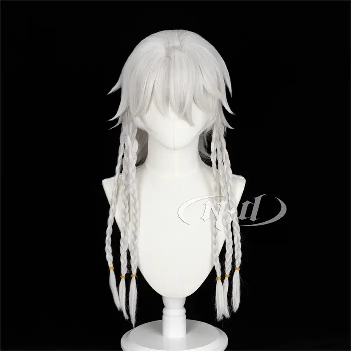 Perruques Cosplay ND Game Ta.com V Ithaqua Night Watch, MorFight Star, cheveux longs argentés pour la fête d'Halloween, Comic Con Coser