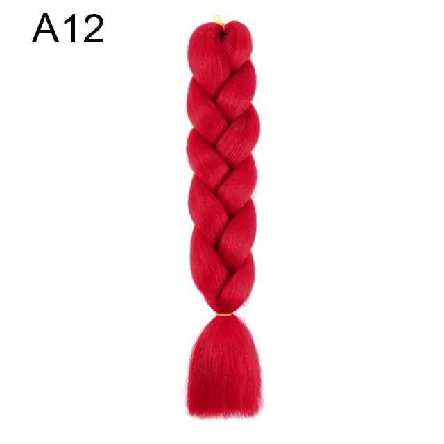 Tressage synthétique ombré 24 pouces, 1 paquet, boîte pré-étirée, Extensions de Crochet colorées Jum