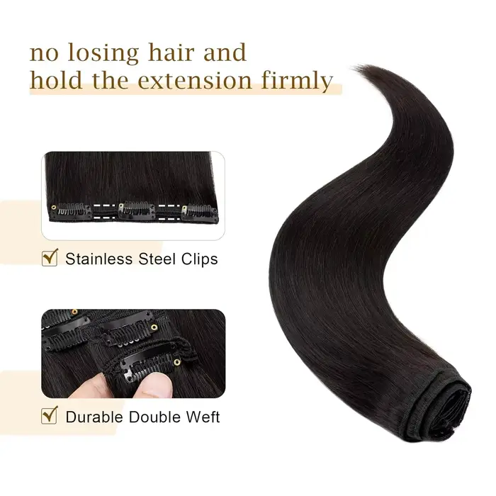 Extensions de cheveux à clipser