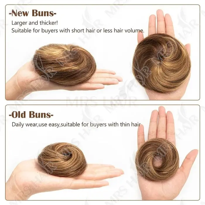 VADES Chignon Extension Cheveux 100% Naturels avec Cordon de Serrage
