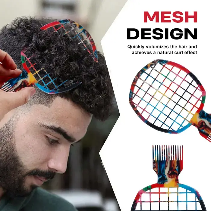 1/2 pièces Afro cheveux bouclés filet peigne en acier inoxydable choisir cheveux fourchette peigne D