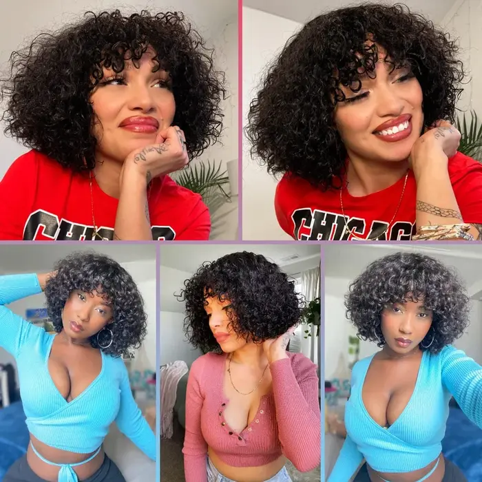 Perruque en cheveux humains vierges 100% naturels
