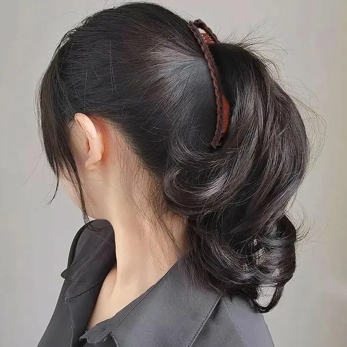 Lot de 6 grandes pinces à cheveux banane pour femme en couleurs aléatoires