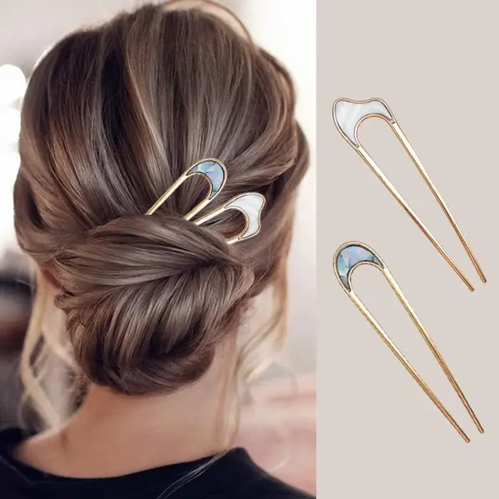 Barrette Chignon fourchette à cheveux épingles
