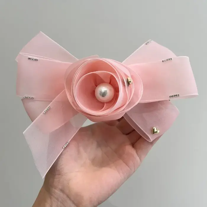 Pinces à cheveux élégantes en perles de Rose pour femmes et filles