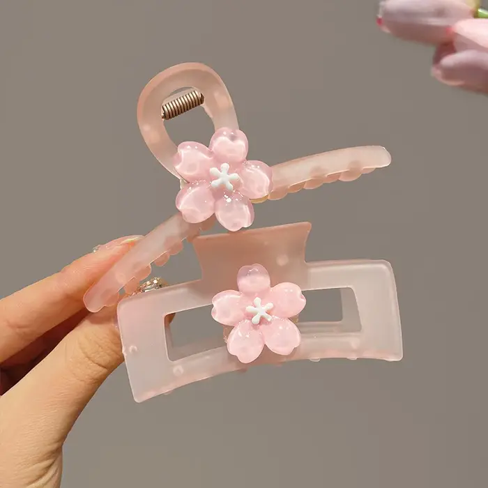 Pince à cheveux tendance Fleur de cerisier douce pour femme