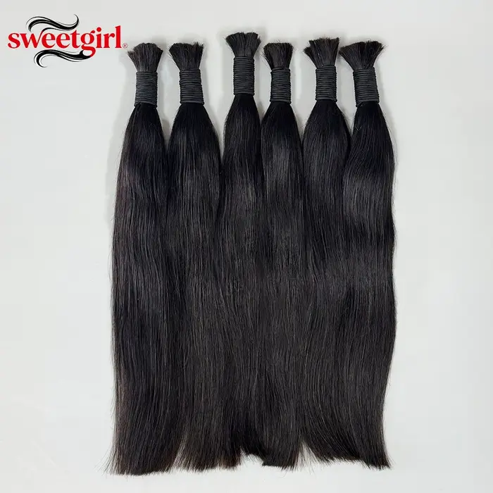 Extensions de cheveux humains ondulés, non traités, vierges, noirs naturels, doux et épais, pour fem