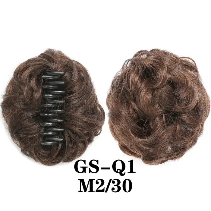 Extensions de cheveux de Chignon en désordre Chignon bouclé ondulé ébouriffé Updo postiche synthétiq
