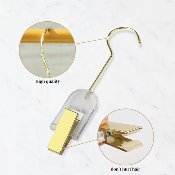 Cintres d'extension de cheveux en acrylique pour vêtements
