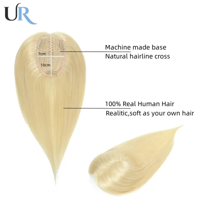 Topper de cheveux humains pour femmes