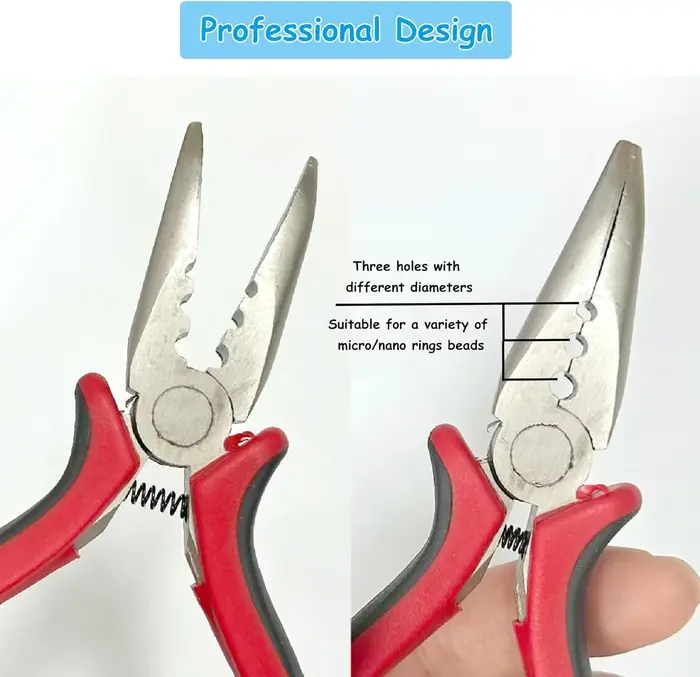 Kit d'outils pour extensions de cheveux : Aiguille de micro-extension