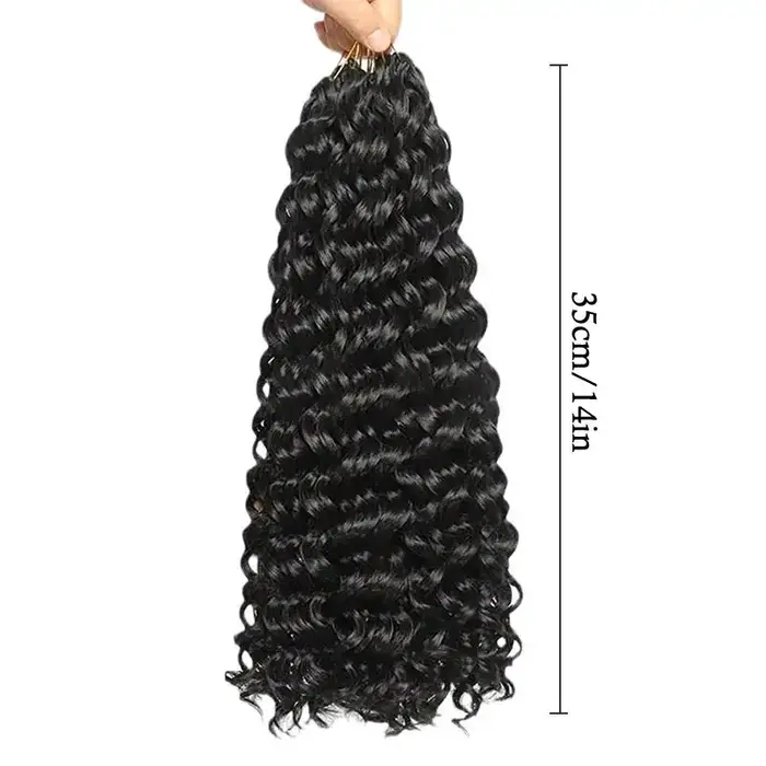 Extensions de cheveux synthétiques bouclés de 14 pouces