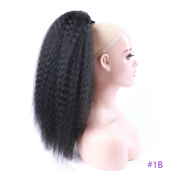Extension capillaire synthétique pour femmes, postiche afro crépue et bouclée