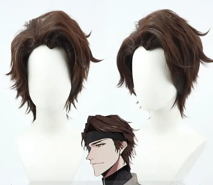 Anime BLEACH Sosuke Aizen Cosplay perruque Anime fête marron cheveux courts perruque synthétique