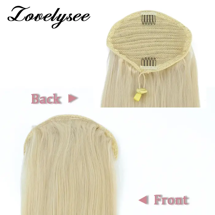 Cordon queue de cheval Extensions de cheveux humains 120G 160G droite Remy cheveux humains Blonde qu