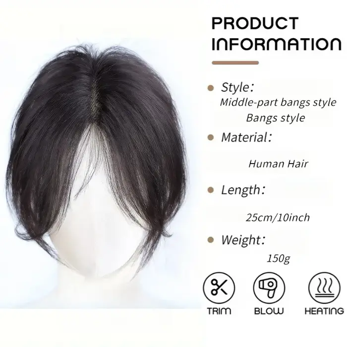 Frange à Air 100% cheveux humains Remy