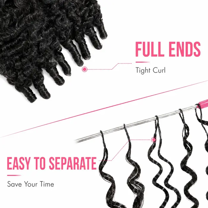WOWANGEL Extensions de cheveux humains bouclés birmanes en crochet
