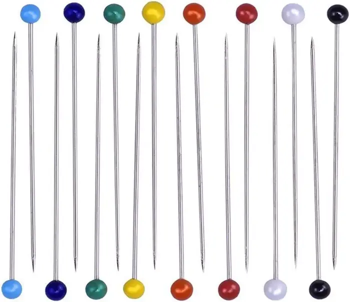 Épingles à tête de perle pour marquage de perruque 50 pièces/boîte aiguilles à tête de perle ronde b