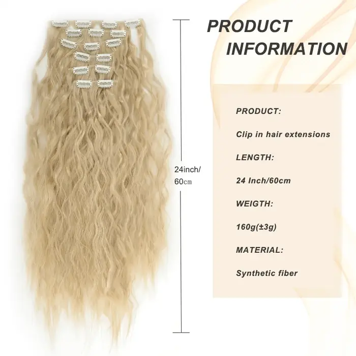 Extensions de cheveux longs bouclés naturels noirs de 24 pouces