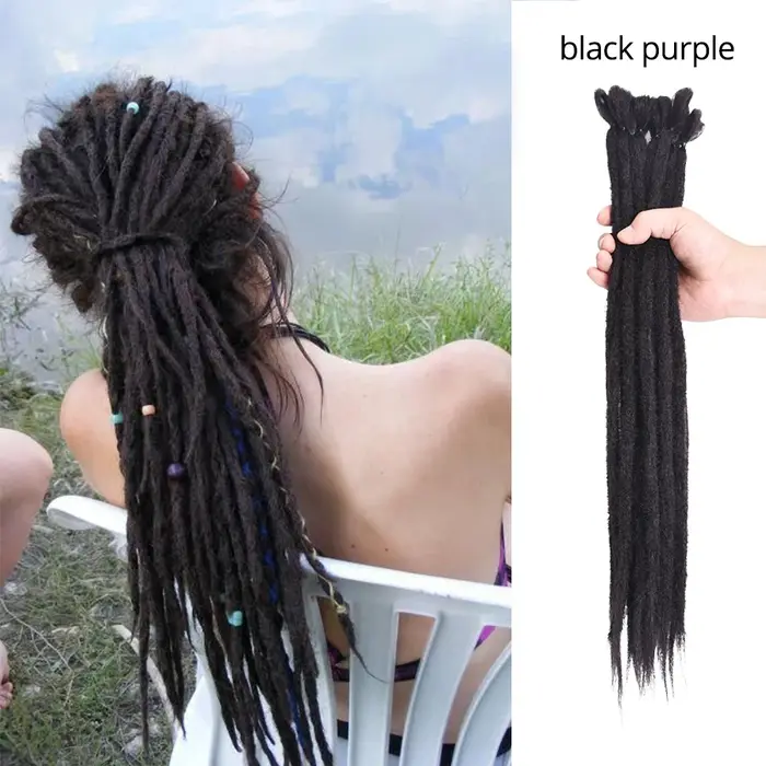 Reggae Dreadlocks synthétique tressage postiche doux pour la peau Crochet cheveux sans noeud