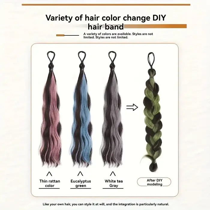 LUPU 2 pièces Extensions de queue de cheval cheveux longs-pièces
