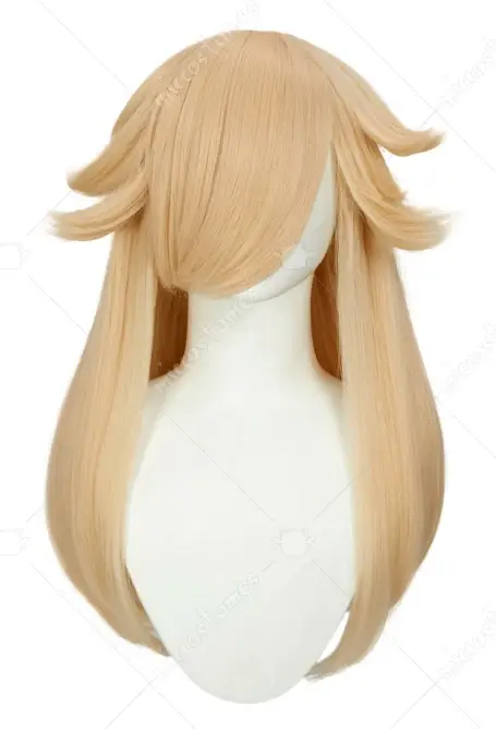 Miccostumes Perruque de cosplay pour femme Perruque de princesse dorée