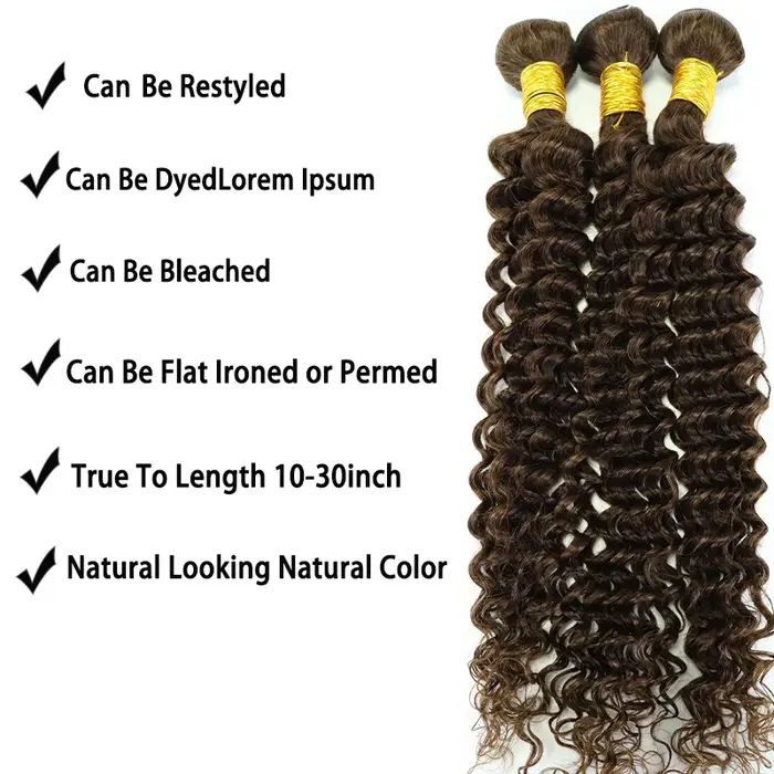 Extensions de cheveux humains Deep Wave