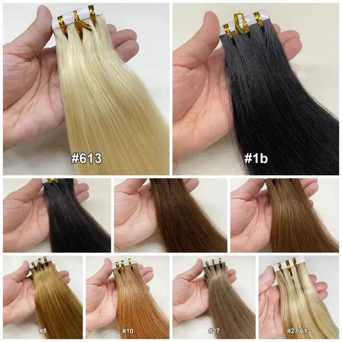 Nouvelles extensions de cheveux humains de 18 pouces pour femmes