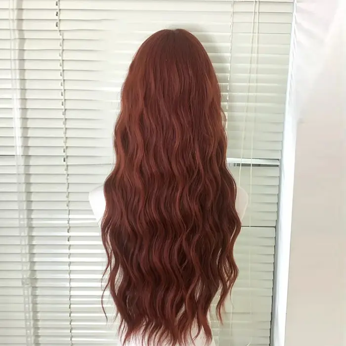 Perruque rouge-brun caramel pour femmes