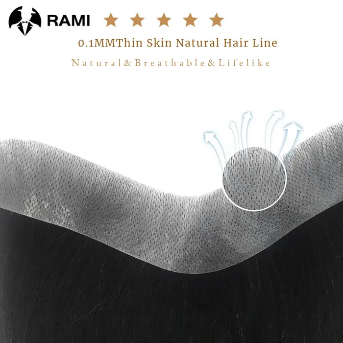 Prothèse capillaire frontale pour hommes
