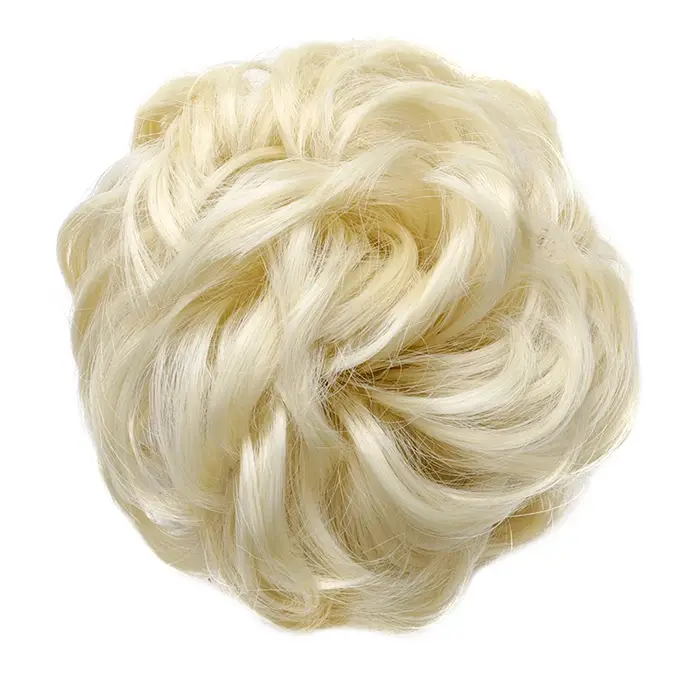 Extensions de chignon synthétiques bouclées courtes et désordonnées pour femmes
