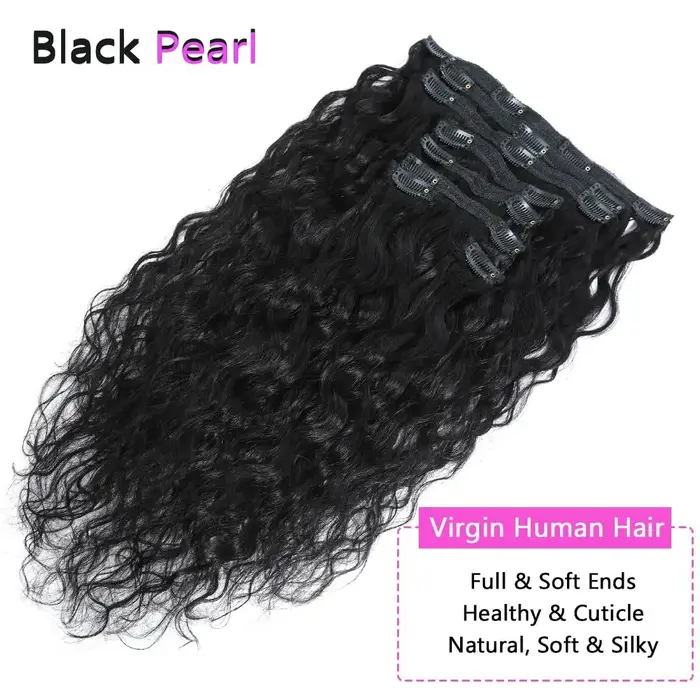 Extensions de cheveux humains brésiliennes Black Pearl Ocean Wave