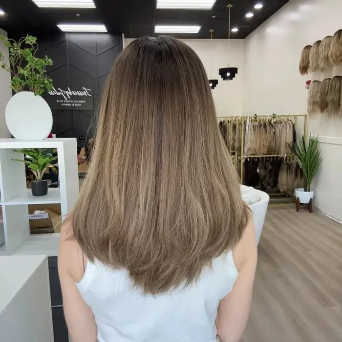 Perruque Blond Ombré Sans Colle, Taille de Bonnet Petite et Grande, Perruque Lace Front Blonde Ombré