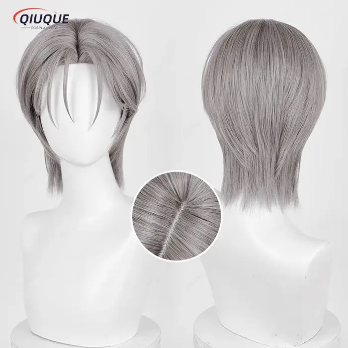 Anime jusqu'à Cosplay perruque 3 types de cheveux courts styles