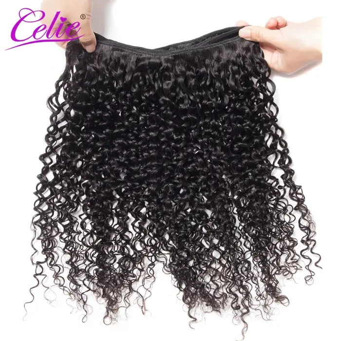 Tissage en lot brésilien Remy naturel bouclé noir-Celie